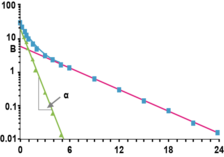 Example of IV 2-compartment model